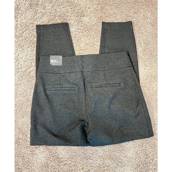 NWT Express Skinny Ankle High Rise Pull On Pants Womens Sz L Gray Stretch Ponte - Picture 4 of 7